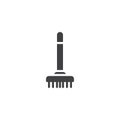 Sweeping broom vector icon