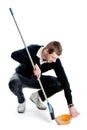 Sweeping man Royalty Free Stock Photo