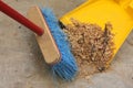 Sweeping up Wood Shavings