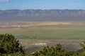 Sweeping view of Soda Lake and Carrizo Plain after winter rains