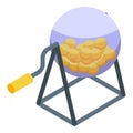 Sweepstake ball icon isometric vector. Lucky draw Royalty Free Stock Photo