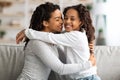 Sweet african american girl spending time with her mother Royalty Free Stock Photo