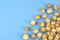 Sweet air corn carelessly scattered in the bottom corner Royalty Free Stock Photo