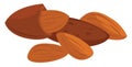Sweet almonds, illustration, vector Royalty Free Stock Photo
