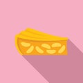 Sweet apple pie icon flat vector. Dessert cake Royalty Free Stock Photo