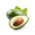 Sweet avocado with leaves