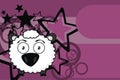 Sweet baby ball sheep cartoon expression background