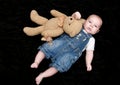 Sweet baby boy with cuddly toy Royalty Free Stock Photo