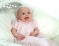 Sweet Baby Girl in Bassinet Royalty Free Stock Photo