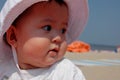 Sweet baby girl with hat Royalty Free Stock Photo