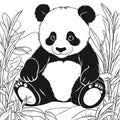 Sweet Baby Panda Coloring Book: Nature-Themed Kids\' Fun