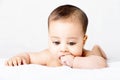 Sweet baby sucking his finger Royalty Free Stock Photo