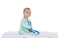 Baby with stethoscope Royalty Free Stock Photo