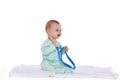 Baby with stethoscope Royalty Free Stock Photo