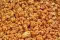 Sweet background and texture, caramel popcorn, close-up Royalty Free Stock Photo