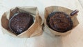 Chocolate Cupcakes brasilian coffee Royalty Free Stock Photo