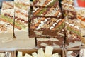 Sweet baklava dessert and other sweets east Royalty Free Stock Photo