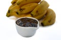 sweet banana jelly from natural fruit healthy food in natura