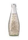 Sweet basil seed drink in glass Bottle Royalty Free Stock Photo