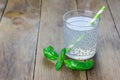 Sweet basil seed drink in glass Royalty Free Stock Photo