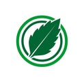 Sweet basil stevia leaf logo icon