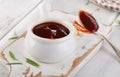 Sweet bbq sauce in a bowl. Royalty Free Stock Photo