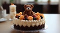 sweet bear cake. Generative AI