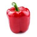 Sweet bell pepper for healthy on white background.Diet food and vegan concept.Closeup with Clipping Path.