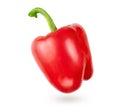 Sweet bell red pepper isolated on white background with clipping path Royalty Free Stock Photo