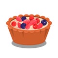 Sweet Berry Baking Cartoon Vector Illustration
