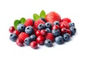 Sweet berry. Raspberry, strawberry, cranberries and blueberry Royalty Free Stock Photo