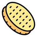 Sweet biscuit icon vector flat Royalty Free Stock Photo