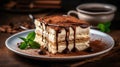 sweet biscuit tiramisu food Royalty Free Stock Photo