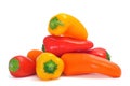 Sweet bite peppers of different colors Royalty Free Stock Photo