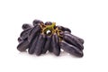 sweet black sapphire grapes on white background Royalty Free Stock Photo