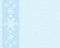 Sweet blue snowflakes christmas background.