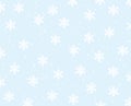 Sweet blue snowflakes winter background.