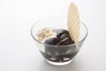 Sweet blueberry jelly, wafer and cream