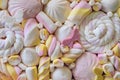 Sweet bouquet of colored marshmallows Royalty Free Stock Photo