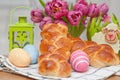 Sweet braided Easter bread