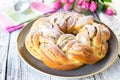 Sweet braided easter bread