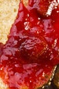 Sweet bread (challah) with strawberry jam Royalty Free Stock Photo