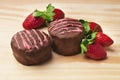 Sweet bread chocolate strawberry Royalty Free Stock Photo