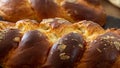 Easter greek tsoureki braid, sweet bread brioche background Royalty Free Stock Photo