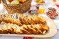 Sweet bread homemade and baked traditionaly in Eastern Europe for holidays and easter