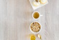 Sweet breakfast set Royalty Free Stock Photo