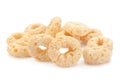 Sweet brekfast cereal rings Royalty Free Stock Photo