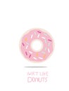 Sweet and bright donut flat icon. Vector illustrator