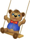 Sweet Brown Bear on swing