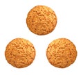 Sweet brown oatmeal cookies Royalty Free Stock Photo